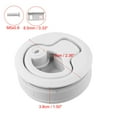 thumbnail image 4 of Unique Bargains 2 Pcs Loquet Rond à Chasse d'Eau pour Trappe de Pont avec Clés Remplacement Blanc pour Remorque de Bateau RV, 4 of 7