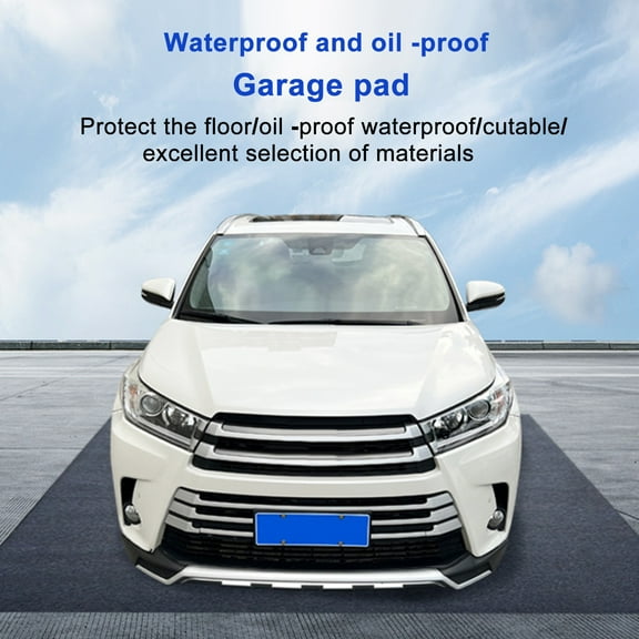 Tchonts Garage Mat Oversize Garage Floor Paking Mat for Under Car Non-Slip Gray Garage Flooring Carpets Absorbent Oil Garage Parking Mat Waterproof Backing Extra Large Garage Mats 17 x 7.3Ft