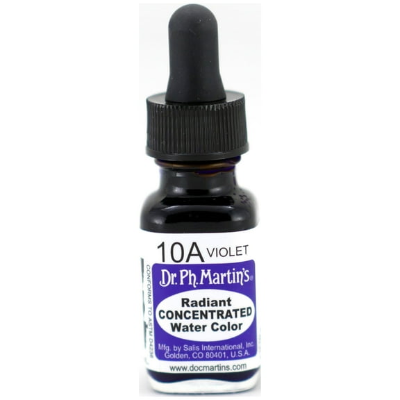 Dr. Ph. Martin's Radiant Concentrated Water Color, 0.5 oz, Violet 10A