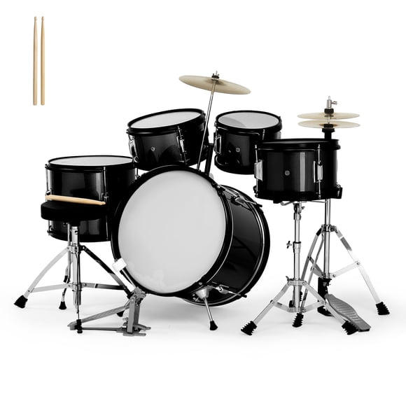 Set de Batería Junior Ktaxon 16" Kit para Principiantes de 5 Piezas Negro