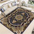 thumbnail image 1 of Large Boho Area Rug,Hallway Runner Rug,Crystal Velvet Large Non Slip Rugs,Soft Vintage Floor Carpet,Low Pile Thin Floral Rug,for Indoor Living Room Office Farmhouse(Size:47 * 71in/4 * 5.9ft,Color:S), 1 of 7