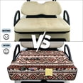 thumbnail image 6 of COEQINE Quilted Golf Cart Seat Blanket Cover, Includes Handle for Carrying When Folded, Universal Fit for EZGO Yamaha Club Car 2-Seaters, 4-Pocket Design, American Tribal Red Brown, 6 of 8