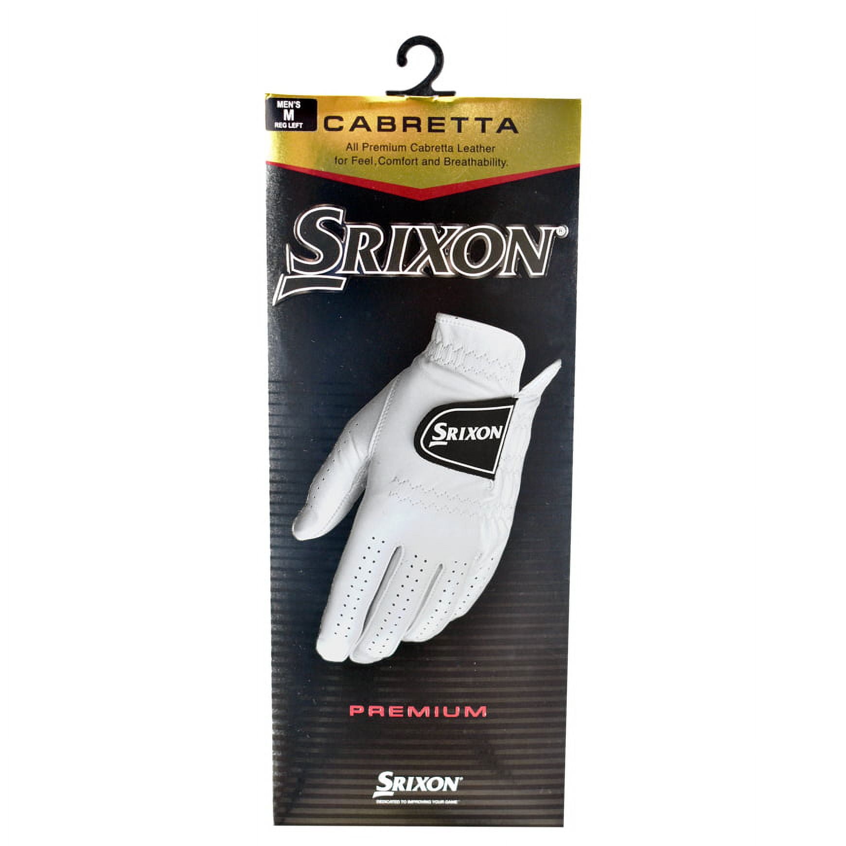 Srixon Men's Premium Cabretta Leather Golf Glove, Fits on Left-Hand Cadet Md/Lg - Fits on Left-hand