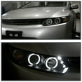 thumbnail image 2 of Spec-D Tuning LED Projector Headlights Black Compatible with 2006-2011 Honda Civic 2 Door Coupe, Left + Right Pair Headlamps Assembly, 2 of 5