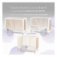 thumbnail image 2 of Cuna de Madera Convertible 3 en 1 Esquimal - Cuna, Cama Montessori y Sillón (Madera-Blanco, 125x65 cm), 2 of 7