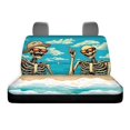 thumbnail image 6 of Uourmeti Rear Bench Seat Cover for Interior Auto Interior, Skeleton Beach Theme 2 Pcs Set Car Back Seat Covers Durable Non-Slip, 6 of 7