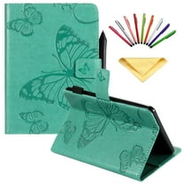 Dteck Folio Case For Amazon Kindle Paperwhite 6", Lightweight Embossed Butterfly PU Leather Flip Stand Case Cover with Card/Stlylus Holder,Green