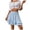 Blue, variant on Women's Skirt Fashion Women'S Ruffle Skirt High Waist Irregular Solid Color Short Skirt Women'S Fashionable Solid Color Skirt