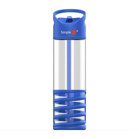 SimpleHH Sports Water Bottle with Flip Cap and Built in Straw, Break-Resistant, No-Toxic, Suitable For Both Warm And Cold Beverages, High Quality