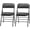 2-pack - Vinyl Black, variant on Pack of 4 (Fabric/Vinyl) Steel Frame Metal Foam Padded Folding Chairs (Black, Gray, White)
