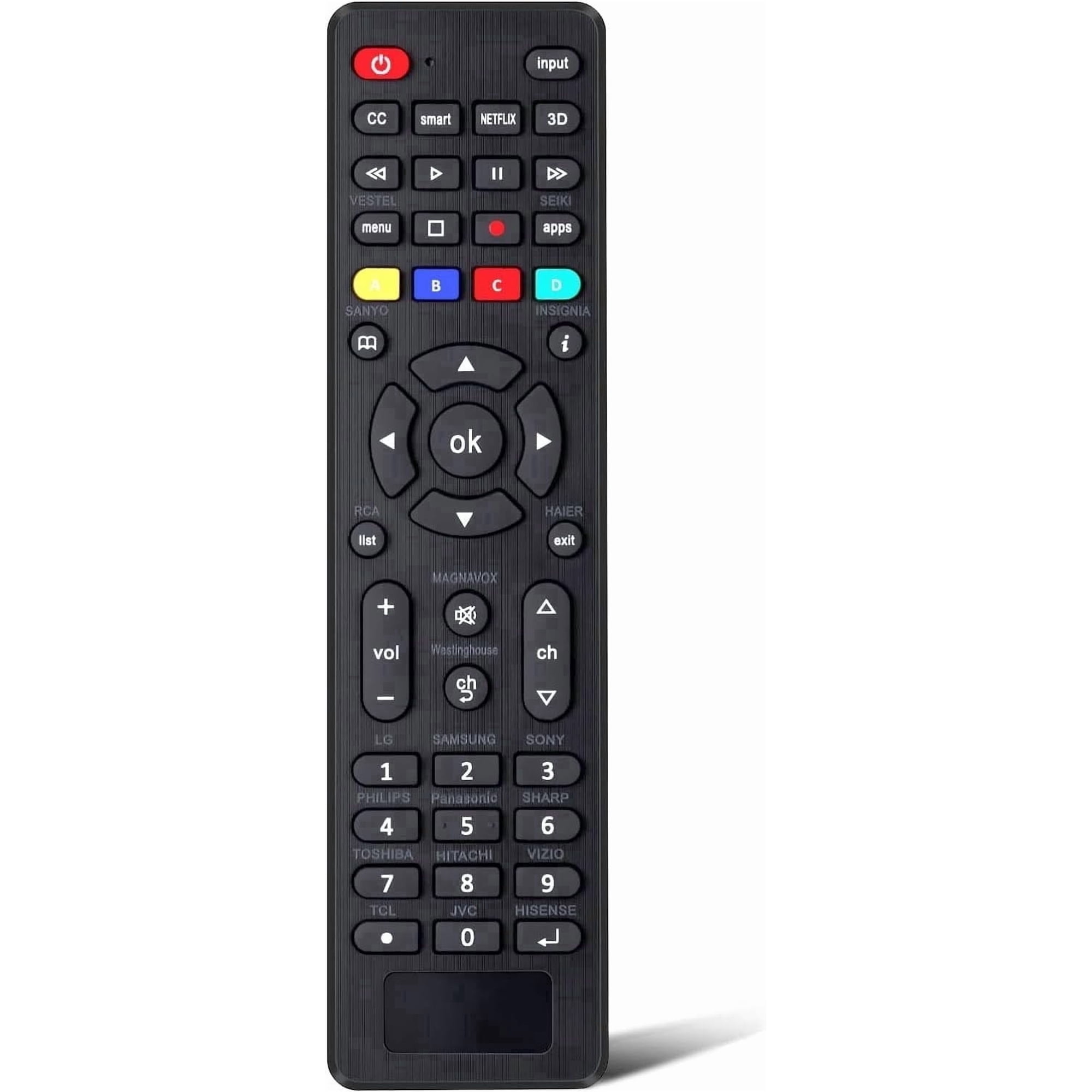 Universal Replacement SmartTV Remote Control for LCD LED 3D HDTV Smarts Replaced TV Remote Control