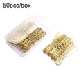 thumbnail image 3 of Wrea 1 Set Fashion Bobby Pins Simple Style U-shaped 6mm Metal Elastic Multicolor Accessories Valentines Day Barrettes for Women Gold/50pcs, 3 of 9