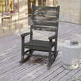 thumbnail image 4 of Flash Furniture Manchester Contemporary Rocking Chair, All-Weather HDPE Indoor/Outdoor Rocker in Gray, 4 of 12