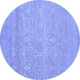 thumbnail image 1 of Ahgly Company Indoor Round Oriental Blue Industrial Area Rugs, 4' Round, 1 of 4