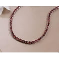thumbnail image 3 of Red Garnet Tennis Necklace, Garnet Line Necklace, Anniversary Gifts, Birthstone jewelry, Women's Chain Necklace, Bridal Necklace, Mom Gifts, 3 of 4