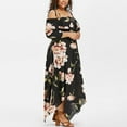 thumbnail image 4 of Aloohaidyvio dresses for women 2023 party,Fashion Women Off Shoulder Lace Up Maxi Flowing Floral Print Dress, Womens Dresses, 4 of 6