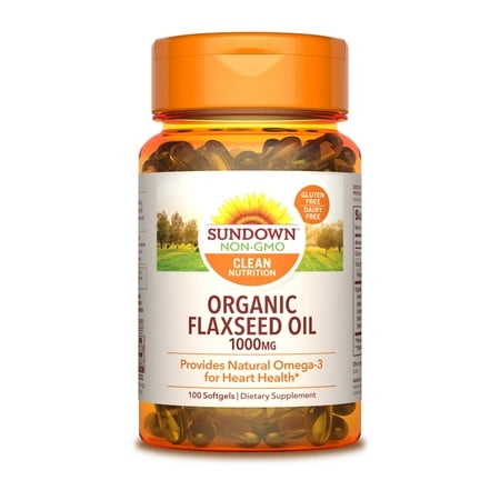 Sundown Naturals Omega-3 Flaxseed Oil Softgels, 1000 Mg, 100 (Best Flaxseed Oil Capsules)