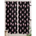 thumbnail image 5 of Valentine's Day Living Room Curtains 2 Panel, Pink Bows Shining Stars Modern Black Cafe Window Treatment, Extra Long Farmhouse Bedroom Bathroom Kitchen Curtains Drapes 104"x72", 5 of 6