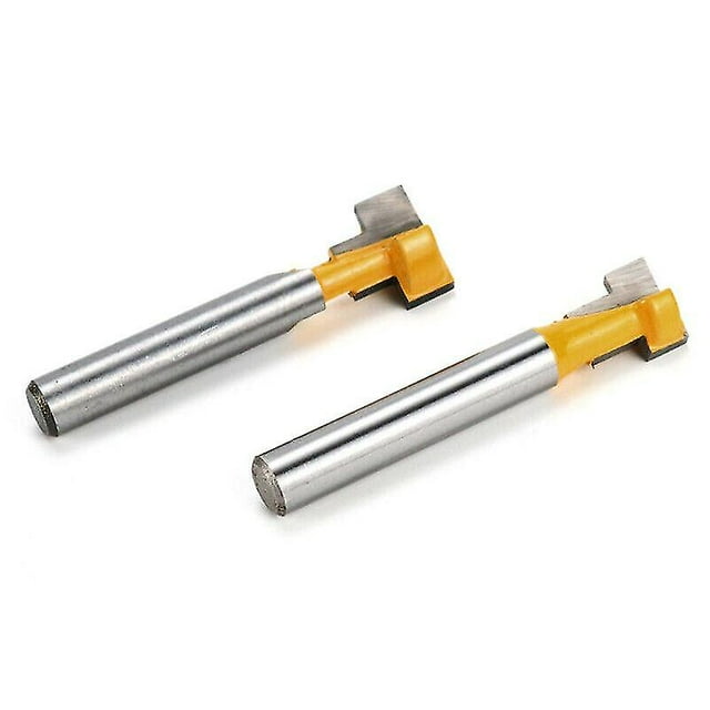 T-slot T-track Slotting Router Bit Set - 1/4" Shank - Woodworking Tool Gl(yellow)(2pcs)
