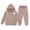 Khaki, variant on Girl's 2 Piece Pullover Sweatshirt Set Heart Baseball Print Hoodie Set Two Piece Set Long Sleeve Hoodie And Sweatpants Fashion Sweatshirts and Sweatpants 2-3 Years