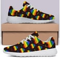 thumbnail image 6 of Unisex Fashion Rainbow Shoes, LGBT Sneakers for Men Women, Lightweight Breathable Running Walking Shoes White Size 8, 6 of 7