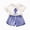C69-Blue, variant on Summer Toddler Girls 6-12 Months Girls Suit Fruit Plaid Print Children Two Piece Suit