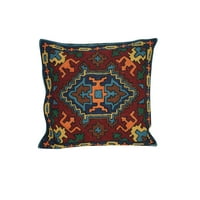 Mogul Handmade Indian Cushion Cover Woolen Embroidered Suzani Pillow Cases Boho Décor