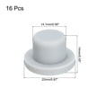 thumbnail image 2 of Tapón de silicona de alta temperatura, diámetro de montaje 14.1mm/0.56 pulgadas, tapones de goma sólida en forma de T para polvo, 16 piezas, 2 of 7