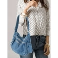 thumbnail image 2 of Deago Women's Retro Large Denim Shoulder Bag Crossbody Handbags Casual Style Lightweight Jean Tote Purse (Blue), 2 of 9