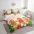 thumbnail image 3 of Castle Fairy Boys Girls Cartoon Gingerbread Man Twin Bedding Sets 7-Piece,Merry Christmas Bedding Comforter Set Microfiber,Xmas Festival Breathable Sheet Sets,Luxury Bedroom Decor,Reversible, 3 of 8