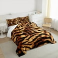 thumbnail image 3 of Homewish Tiger Print Bedding Comforter Set,Jungle Animal Twin Comforter Sets,Rustic Farmhouse Cabin Bedding Set For Boys Kids,Luxury Bedroom Decor,2 Pieces, 3 of 8