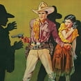 thumbnail image 2 of Unknown 15x15 White Modern Wood Framed Museum Art Print Titled - Vintage Westerns: Phantom of the West - Horror in the Dark - Detail, 2 of 4