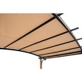 thumbnail image 3 of Sunjoy 8.5 ft. x 13 ft. Steel Arched Pergola with Natural Wood Looking Finish and Tan Shade, 3 of 8