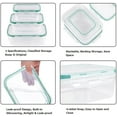 thumbnail image 3 of Plastic Food Storage Containers with Lids Airtight, Stackable Food Storage Containers for Fridge, Meal Prep Container Reusable Bpa-free, Leakproof Lunch Containers Fit Salad Sandwiches, Clear, 3 of 7