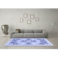 thumbnail image 3 of Ahgly Company Indoor Round Abstract Blue Modern Area Rugs, 3' Round, 3 of 4