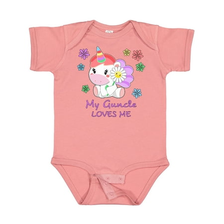 

Inktastic My Guncle Loves Me- Cute Unicorn Gift Baby Boy or Baby Girl Bodysuit