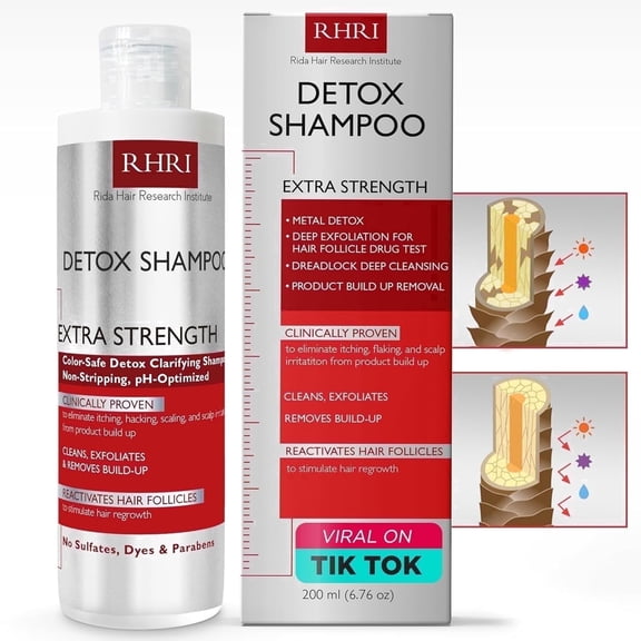 Detox Shampoo for Product Build-Up Removal with Clarifying Scalp Care, Helps Soothe Scalp Irritation – For All Hair Types