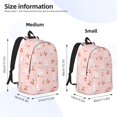 thumbnail image 2 of Disketp Rabbit And Cherry print Canvas Backpack Lightweight Travel Daypack Student Rucksack Laptop Backpack-Medium, 2 of 5