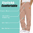 thumbnail image 5 of Chiccall Sweatpants for Men Fleece Open Bottom Wide Leg Casual Baggy Pants Fashion Elastic Waisted Drawstring Lounge Workout Joggers with Pockets, 5 of 7