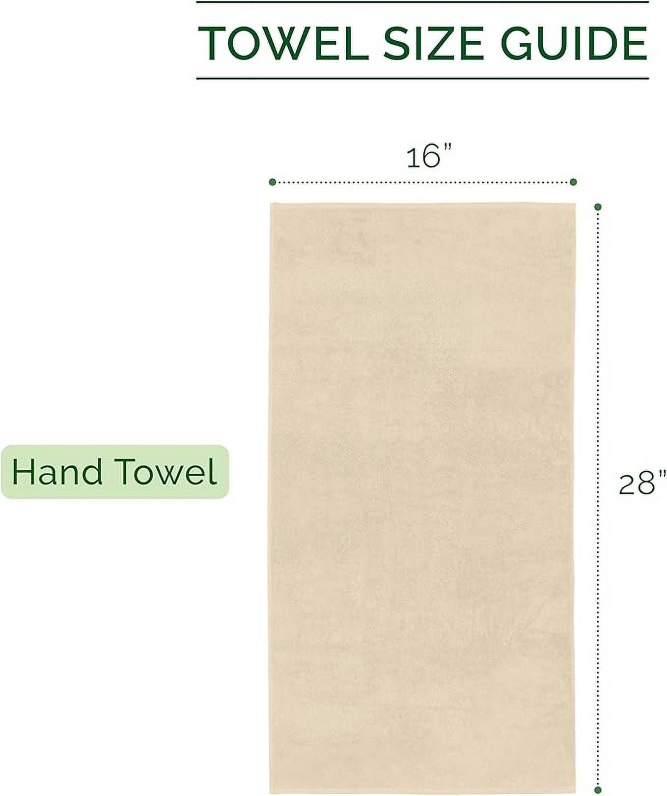 Elegant Comfort 4-Pack Hand Towels Set - Three Line Popcorn Design, Hotel Quality, 16 x 28 Inches, 100% Turkish Cotton, Soft, Quick-Drying, Highly Absorbent - Ivory