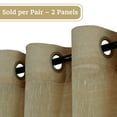 thumbnail image 2 of PrimeBeau Pair Set Nickel Grommet Natural Linen and Poly Semi-Sheers,Premium Soft Rich Material Curtain Panels for Living Room - 52x108-Inch-Tan, 2 of 7