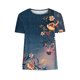 thumbnail image 5 of Tops de Ajuste Suelto para las Mujeres Sudadera de Manga Corta, Camiseta Casual Impresa para el Uso Diario de Primavera Y Otoño, 5 of 5