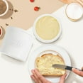 thumbnail image 4 of UYGDUY-Butter Crock for Counter with Water, French Butter Keeper for Spreadable Butter Ceramic Butter Dish with Lid for Countertop, Butter Container Holder, Home Kitchen Decor (White, M), 4 of 4