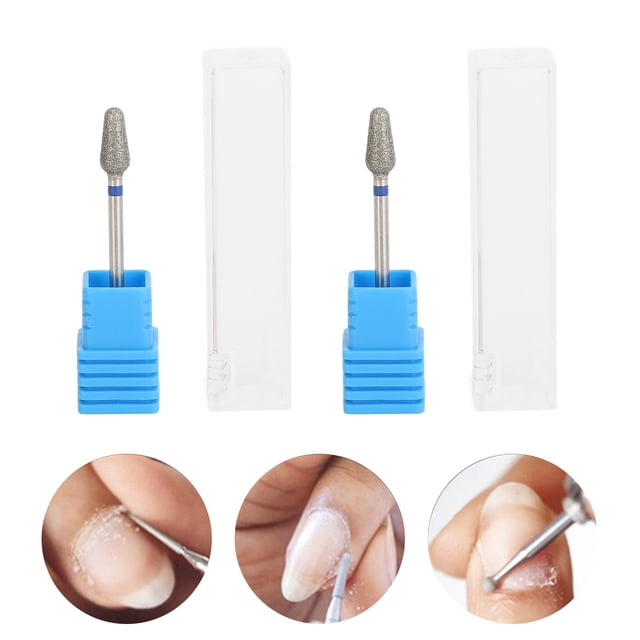 Brocas De Acero De Tungsteno Para Uñas, Brocas Para Manicura Y Arte De Uñas Suavizantes, Menos Polvo, 2 Piezas Para Manicuristas