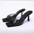 thumbnail image 2 of 2023 Sandalias transparentes Tacones altos Sandalias de mujer Sandalias de tacón alto Zapatos de diseñador de lujo Mujer Slingback Stiletto Heels37 Gao Jinjia LED, 2 of 2