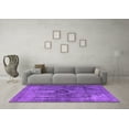 thumbnail image 3 of Ahgly Company Indoor Square Oriental Purple Industrial Area Rugs, 7' Square, 3 of 4
