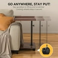 thumbnail image 5 of C Table End Table Adjustable Height, 360°Swivel TV Tray Table for Small Spaces, Couch Tables That slide under, C Shaped Side Tables living room and bedroom for Sofa, Bed,Chair, Snack (Walnut Brown), 5 of 7