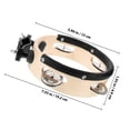 thumbnail image 2 of OULII 1Pack 6 Inches Light Brown Tambourine With Versatile Sound For Performance, 2 of 5