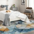 thumbnail image 4 of 4x5 Area Rug Marble Rugs, Abstract Carpet for Living Room Bedroom Geometric Patterned Indoor Home Decor, Non Slip Soft & Low Pile Large Washable Rug ZH&130, 4 of 7
