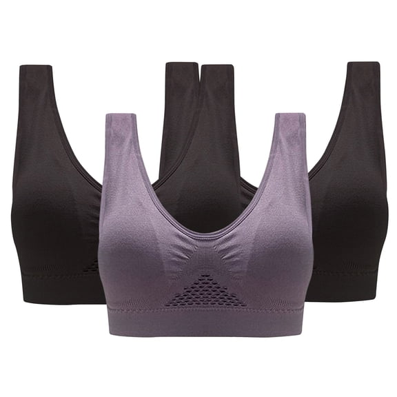 Blczomt Women Sports Bras No Underwire High Impact Breathable Push Up Yoga Bras